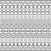 Aztec Influence Grey on White